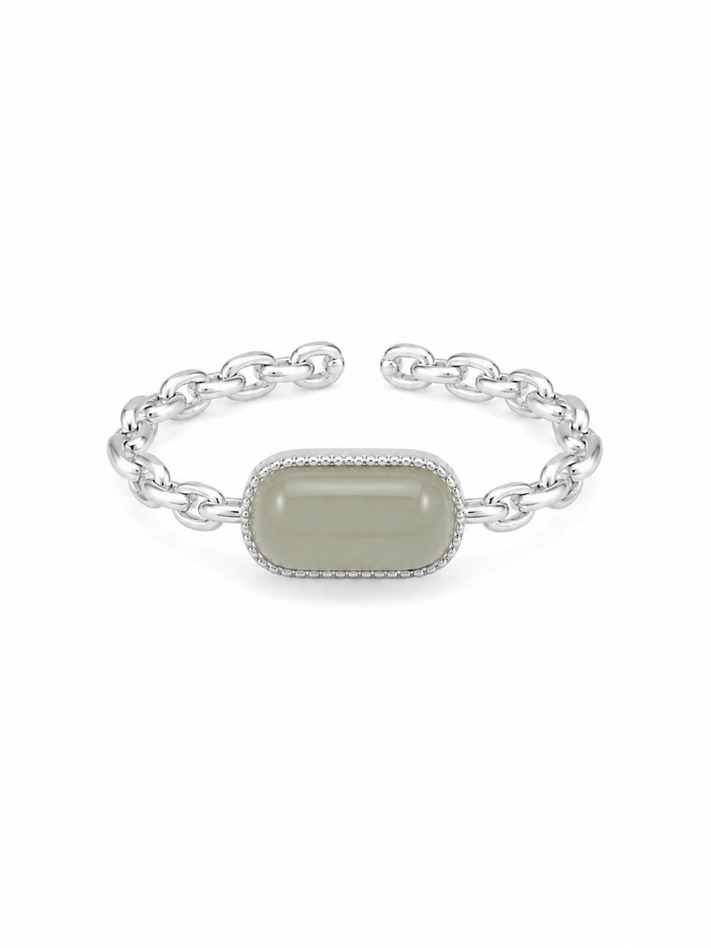 Jade Paperclip (S925) R101
